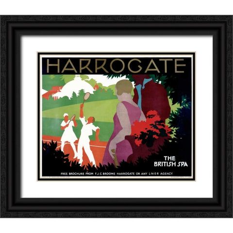 Harrogate Black Ornate Wood Framed Art Print with Double Matting by Purvis, Tom