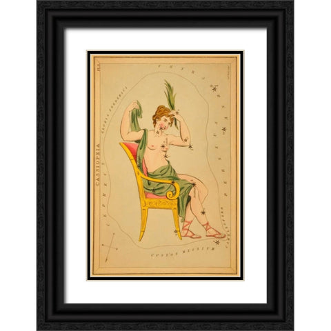 Cassiopeia, 1825 Black Ornate Wood Framed Art Print with Double Matting by Aspin, Jehoshaphat