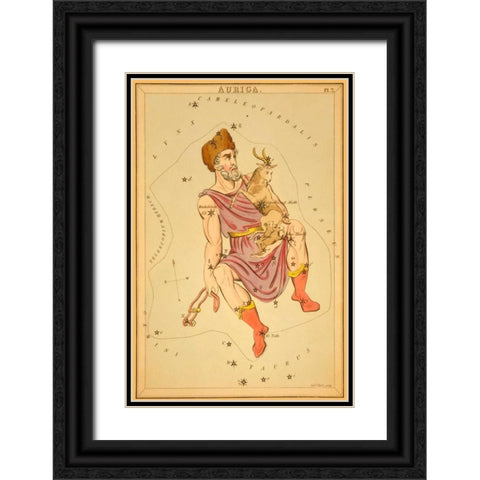 Auriga, 1825 Black Ornate Wood Framed Art Print with Double Matting by Aspin, Jehoshaphat