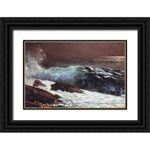 Sunlight On The Coast Black Ornate Wood Framed Art Print with Double Matting by Homer, Winslow