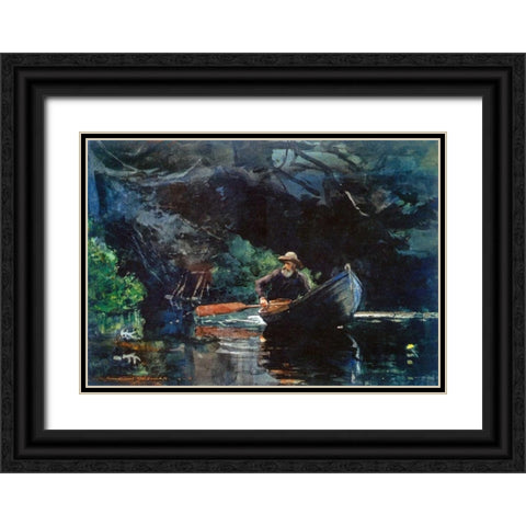 The Guide Black Ornate Wood Framed Art Print with Double Matting by Homer, Winslow