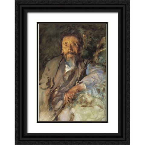 The Tramp Black Ornate Wood Framed Art Print with Double Matting by Sargent, John Singer