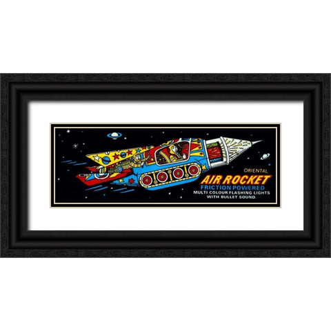 Oriental Air Rocket Black Ornate Wood Framed Art Print with Double Matting by Retrobot