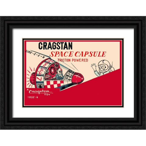 Cragstan Space Capsule Black Ornate Wood Framed Art Print with Double Matting by Retrobot
