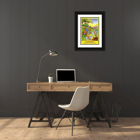 Foor Horseman Brand Black Ornate Wood Framed Art Print with Double Matting by Unknown