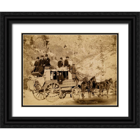 Deadwood Coach Black Ornate Wood Framed Art Print with Double Matting by Grabill, John C.H.