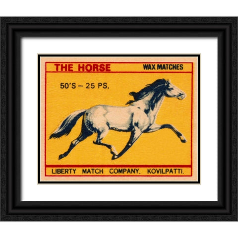The Horse Matches Black Ornate Wood Framed Art Print with Double Matting by Phillumenart