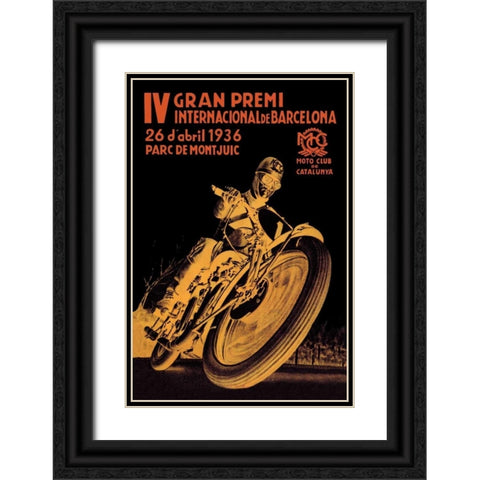 4th International Barcelona Grand Prix Black Ornate Wood Framed Art Print with Double Matting by Unknown