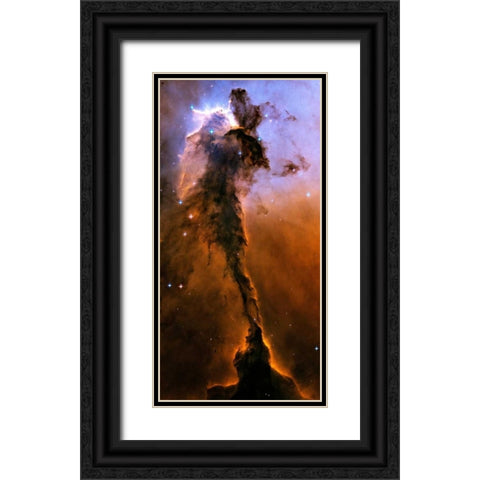 Stellar Spire in the Eagle Nebula Black Ornate Wood Framed Art Print with Double Matting by NASA