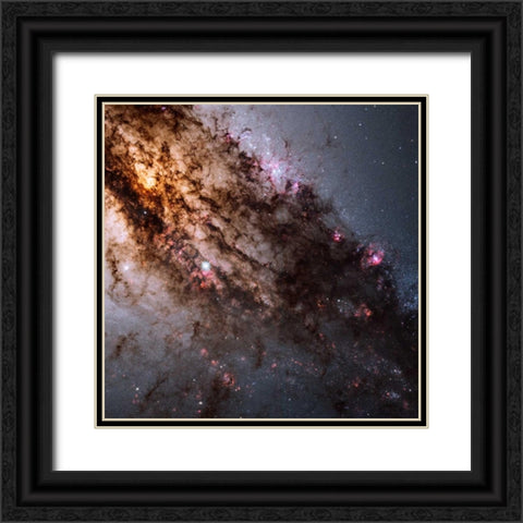 Star Birth in the Active Galaxy Centaurus A Black Ornate Wood Framed Art Print with Double Matting by NASA
