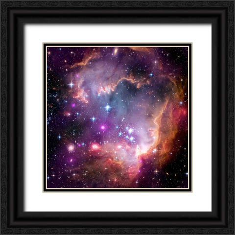 Under the Wing of the Small Magellanic Cloud Black Ornate Wood Framed Art Print with Double Matting by NASA