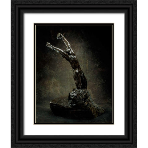The Prodigal Son, ca. 1884/1894-1899 Black Ornate Wood Framed Art Print with Double Matting by Rodin, Auguste