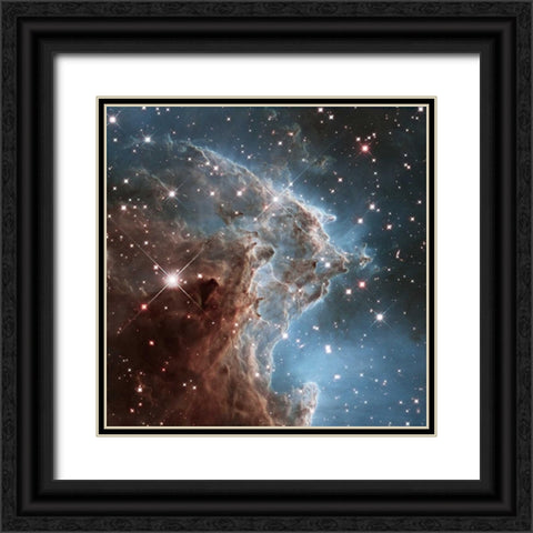 Infrared View of NGC 2174 Black Ornate Wood Framed Art Print with Double Matting by NASA
