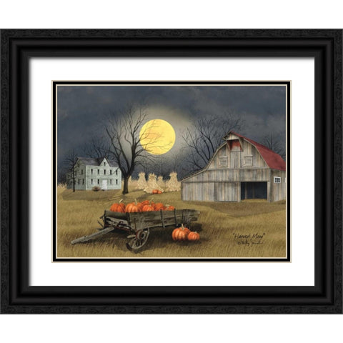Harvest Moon Black Ornate Wood Framed Art Print with Double Matting by Jacobs, Billy