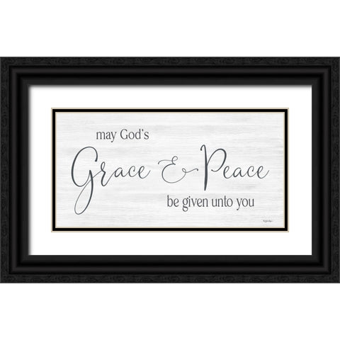 Grace And Peace Black Ornate Wood Framed Art Print with Double Matting by Boyer, Susie