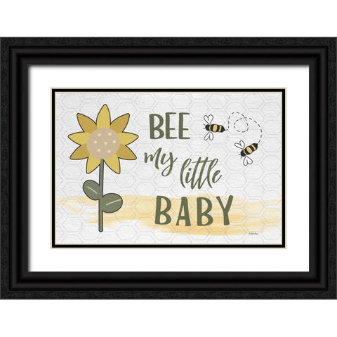 Bee My Little Baby Black Ornate Wood Framed Art Print with Double Matting by Boyer, Susie