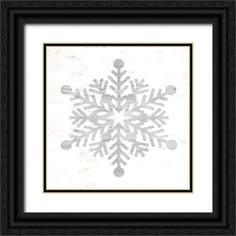 Snowflake Dreams III Black Ornate Wood Framed Art Print with Double Matting by Jacobs, Cindy