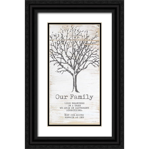 Our Family Black Ornate Wood Framed Art Print with Double Matting by Jacobs, Cindy