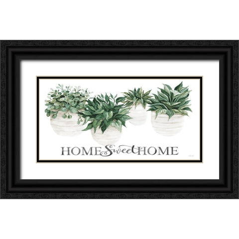 Home Sweet Home Black Ornate Wood Framed Art Print with Double Matting by Jacobs, Cindy