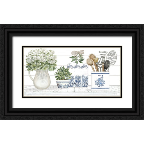 Kitchen Heirlooms I Black Ornate Wood Framed Art Print with Double Matting by Jacobs, Cindy
