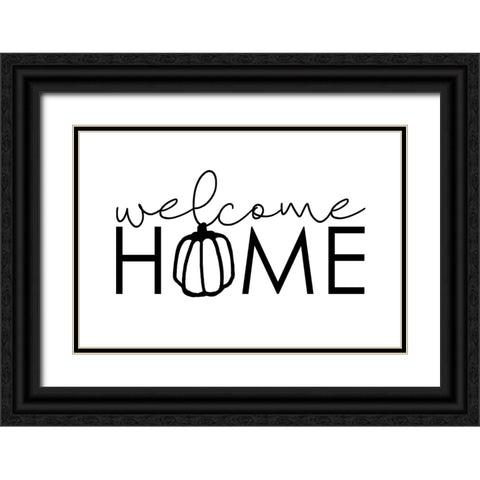 Welcome Home Black Ornate Wood Framed Art Print with Double Matting by Dogwood Portfolio