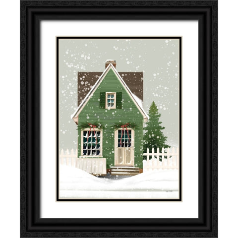 Holiday Home Black Ornate Wood Framed Art Print with Double Matting by House Fenway