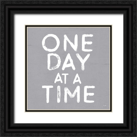 One Day at a Time Black Ornate Wood Framed Art Print with Double Matting by Jaxn Blvd.