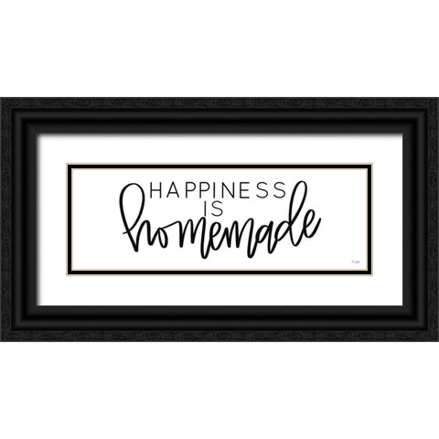 Happiness is Homemade Black Ornate Wood Framed Art Print with Double Matting by Jaxn Blvd.