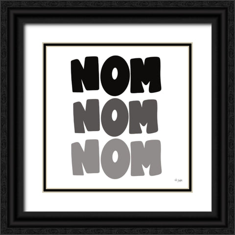 NOM NOM NOM Black Ornate Wood Framed Art Print with Double Matting by Jaxn Blvd.