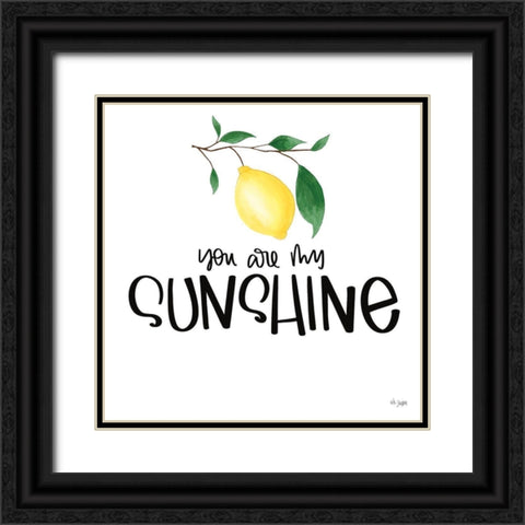 You Are My Sunshine Black Ornate Wood Framed Art Print with Double Matting by Jaxn Blvd.