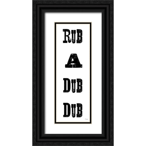 Rub a Dub Dub Black Ornate Wood Framed Art Print with Double Matting by Jaxn Blvd.