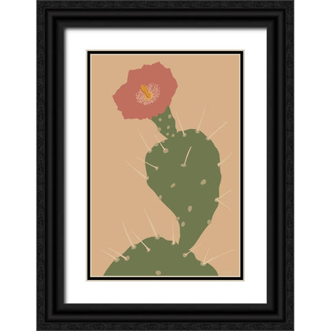 Pretty Prickle 1 Black Ornate Wood Framed Art Print with Double Matting by Kamdon Kreations
