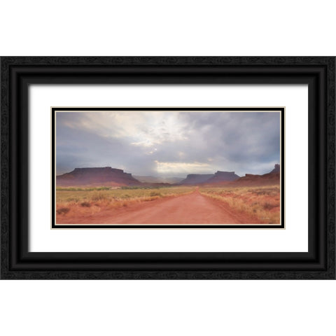 Colorado Country Roads Black Ornate Wood Framed Art Print with Double Matting by Deiter, Lori