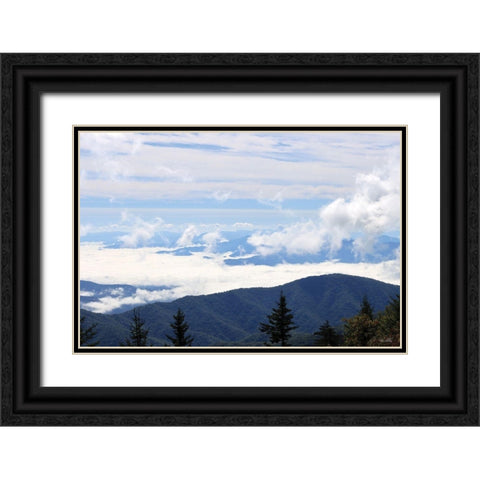 Smoky Mountain High Black Ornate Wood Framed Art Print with Double Matting by Deiter, Lori