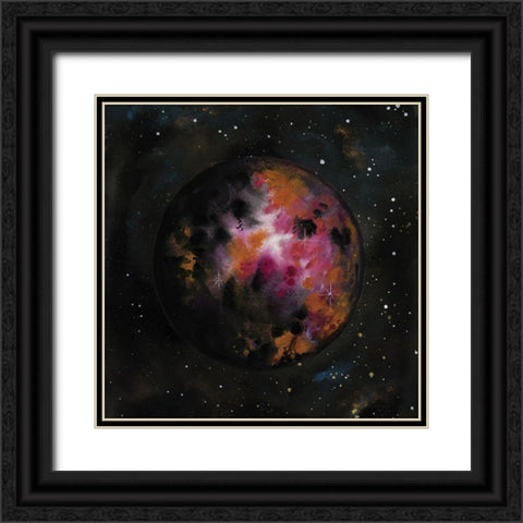 Celestial Planet Black Ornate Wood Framed Art Print with Double Matting by Nieman, Rachel