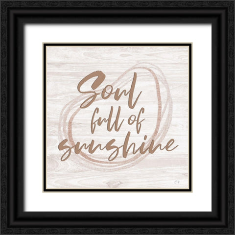 Soul Full of Sunshine Black Ornate Wood Framed Art Print with Double Matting by Yass Naffas Designs