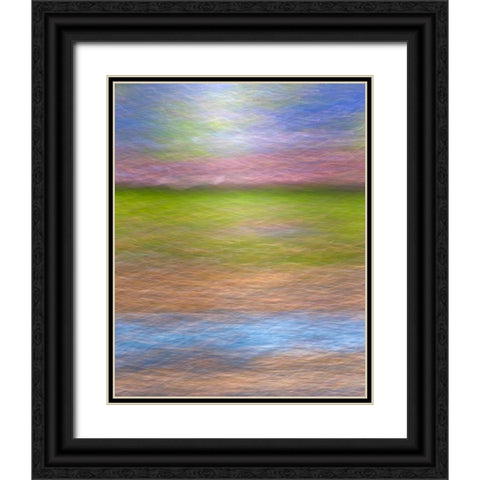 Abstract composite collage Black Ornate Wood Framed Art Print with Double Matting by Jaynes Gallery