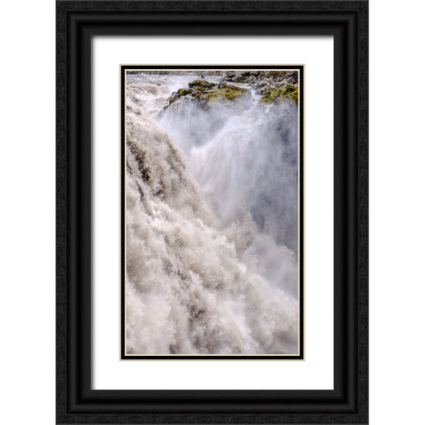 Waterfall Dettifoss in the Vatnajokull National Park-Jokulsargljufur- Iceland Black Ornate Wood Framed Art Print with Double Matting by Zwick, Martin