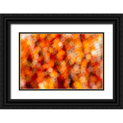 Colorful fabric detail Black Ornate Wood Framed Art Print with Double Matting by Muench, Zandria