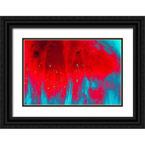 Paint-oil and water Black Ornate Wood Framed Art Print with Double Matting by Muench, Zandria