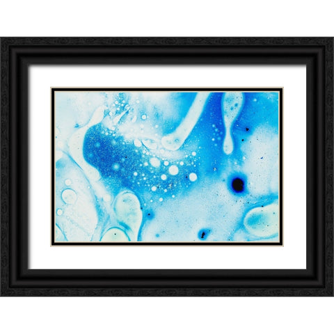 Paint-oil and water Black Ornate Wood Framed Art Print with Double Matting by Muench, Zandria