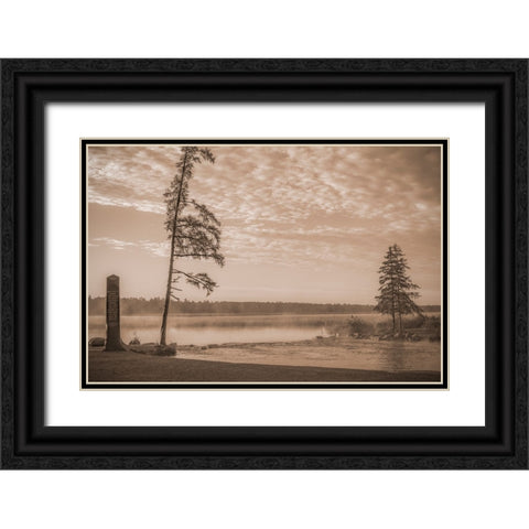 USA-Minnesota-Itasca State Park-Mississippi Headwaters Black Ornate Wood Framed Art Print with Double Matting by Hawkins, Peter