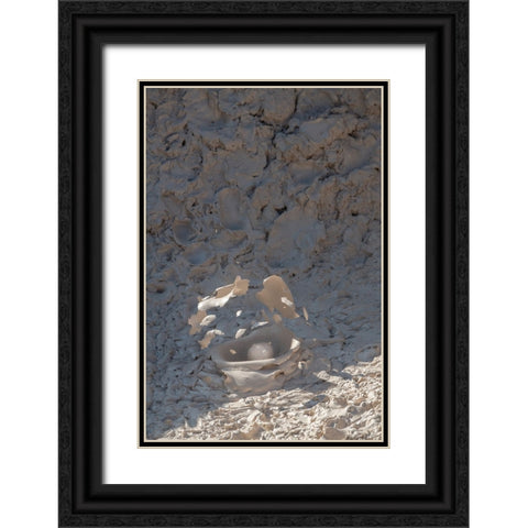 USA-Wyoming-Yellowstone National Park-Atrists Paintpots-Boiling hot mud pots-Detail of exploding bu Black Ornate Wood Framed Art Print with Double Matting by Hopkins, Cindy Miller