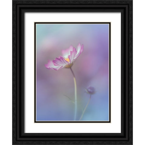 Pink Elegance Black Ornate Wood Framed Art Print with Double Matting by Koumura, Miyako