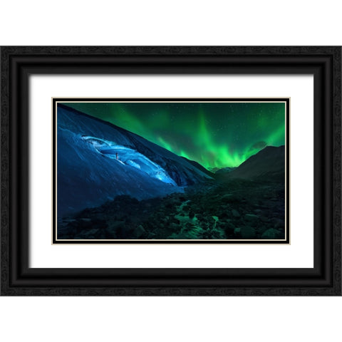 Athabasca Cave Black Ornate Wood Framed Art Print with Double Matting by M. Garcia, Jesus