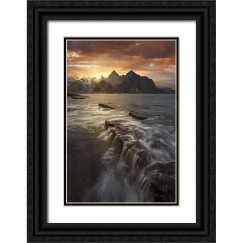 Midnight Sun II Black Ornate Wood Framed Art Print with Double Matting by Martin Castan, David