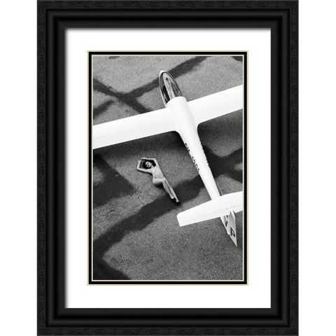 On The Airport Black Ornate Wood Framed Art Print with Double Matting by Blasko, Jan