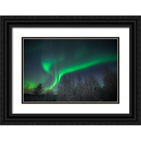 Aurora Split Black Ornate Wood Framed Art Print with Double Matting by Leske, Mike