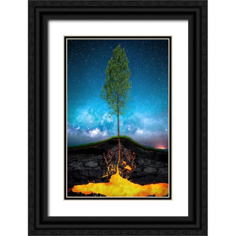 Emerging Spring Black Ornate Wood Framed Art Print with Double Matting by Bernardino Coelho, Antonio
