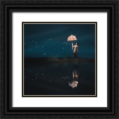 Starfall Black Ornate Wood Framed Art Print with Double Matting by F, Terry